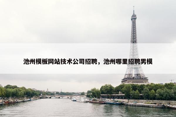 池州模板网站技术公司招聘，池州哪里招聘男模-第1张图片-冷动云