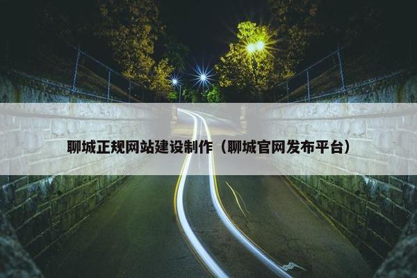 聊城正规网站建设制作（聊城官网发布平台）-第1张图片-冷动云