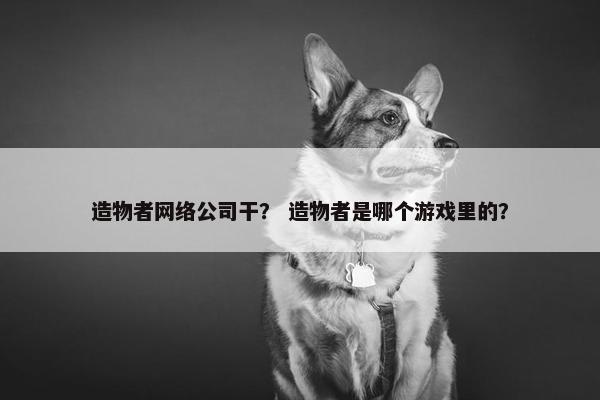 造物者网络公司干？ 造物者是哪个游戏里的？-第1张图片-冷动云
