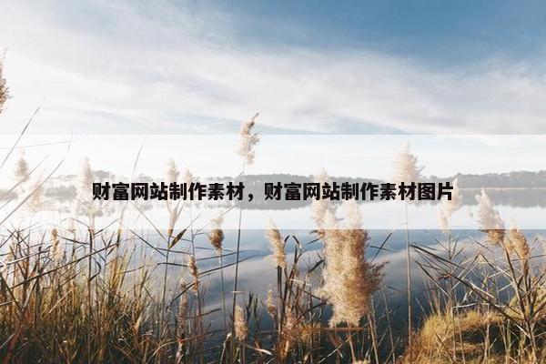 财富网站制作素材，财富网站制作素材图片-第1张图片-冷动云