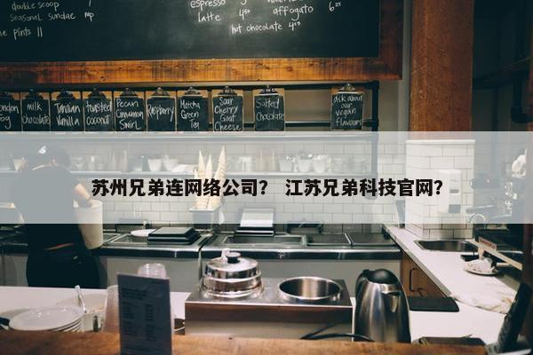 苏州兄弟连网络公司？ 江苏兄弟科技官网？-第1张图片-冷动云