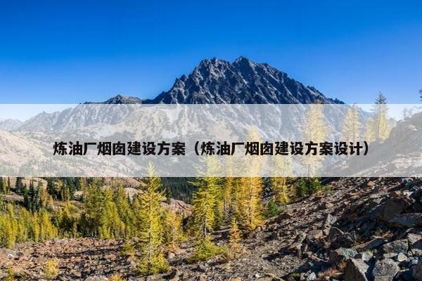炼油厂烟囱建设方案（炼油厂烟囱建设方案设计）-第1张图片-冷动云