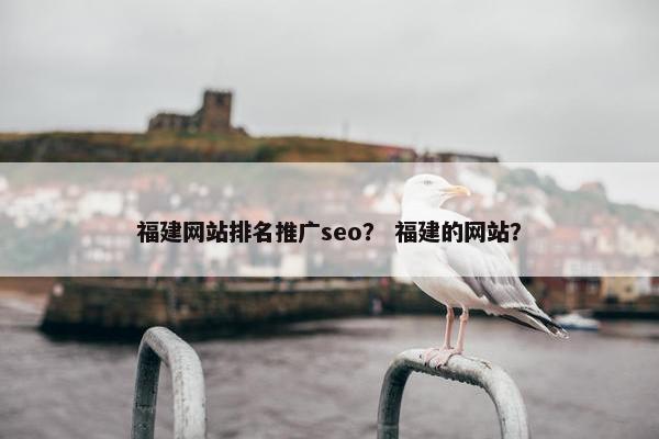 福建网站排名推广seo？ 福建的网站？-第1张图片-冷动云