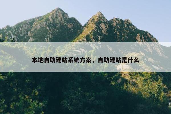 本地自助建站系统方案，自助建站是什么-第1张图片-冷动云