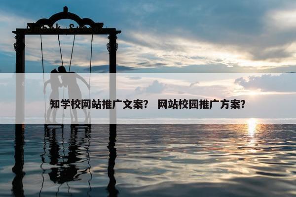 知学校网站推广文案？ 网站校园推广方案？-第1张图片-冷动云