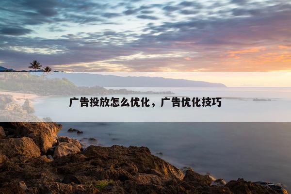 广告投放怎么优化，广告优化技巧-第1张图片-冷动云