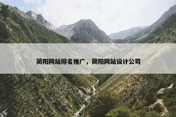 简阳网站排名推广，简阳网站设计公司-第1张图片-冷动云