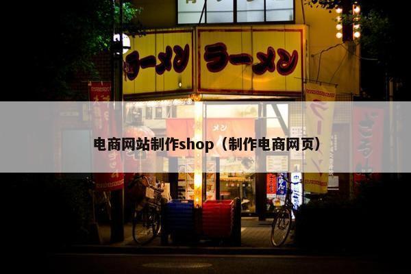 电商网站制作shop（制作电商网页）-第1张图片-冷动云
