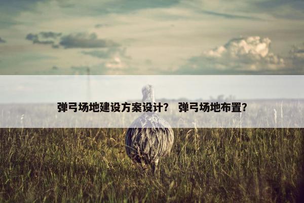 弹弓场地建设方案设计？ 弹弓场地布置？-第1张图片-冷动云