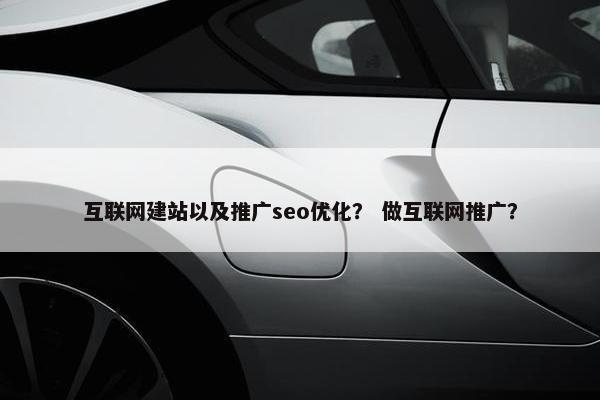 互联网建站以及推广seo优化？ 做互联网推广？-第1张图片-冷动云