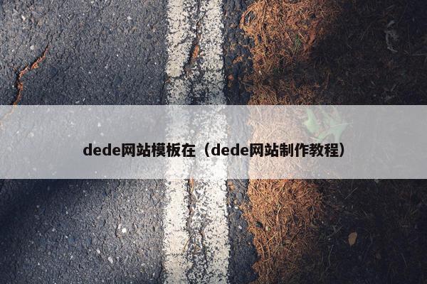dede网站模板在（dede网站制作教程）-第1张图片-冷动云