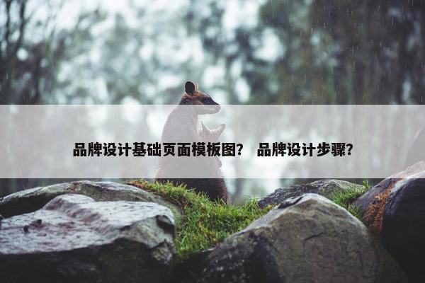 品牌设计基础页面模板图？ 品牌设计步骤？-第1张图片-冷动云