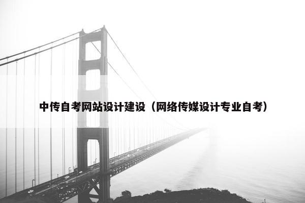 中传自考网站设计建设（网络传媒设计专业自考）-第1张图片-冷动云