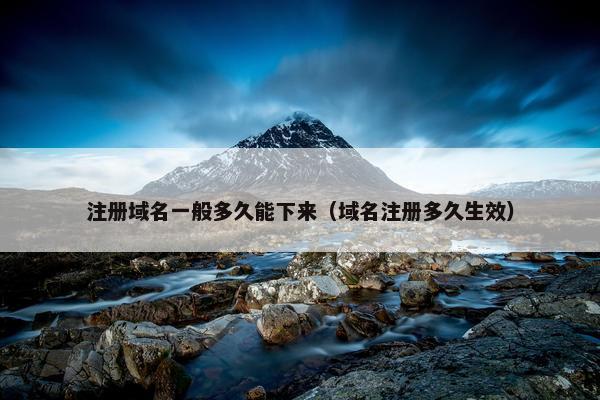 注册域名一般多久能下来（域名注册多久生效）-第1张图片-冷动云