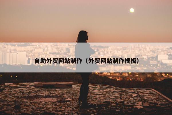 自助外贸网站制作（外贸网站制作模板）-第1张图片-冷动云