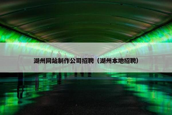 湖州网站制作公司招聘（湖州本地招聘）-第1张图片-冷动云
