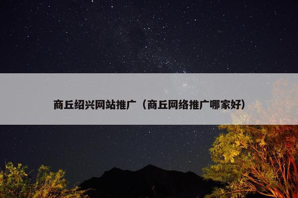 商丘绍兴网站推广（商丘网络推广哪家好）-第1张图片-冷动云