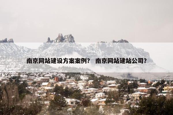 南京网站建设方案案例？ 南京网站建站公司？-第1张图片-冷动云