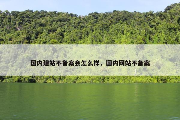 国内建站不备案会怎么样，国内网站不备案-第1张图片-冷动云