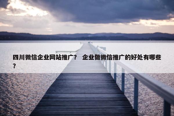 四川微信企业网站推广？ 企业做微信推广的好处有哪些？-第1张图片-冷动云