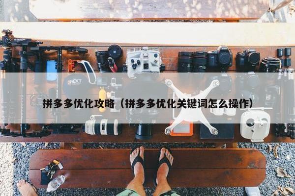 拼多多优化攻略（拼多多优化关键词怎么操作）-第1张图片-冷动云