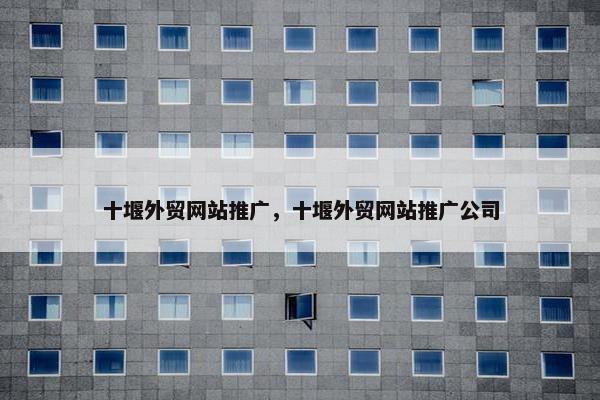 十堰外贸网站推广，十堰外贸网站推广公司-第1张图片-冷动云