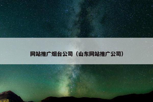 网站推广烟台公司（山东网站推广公司）-第1张图片-冷动云