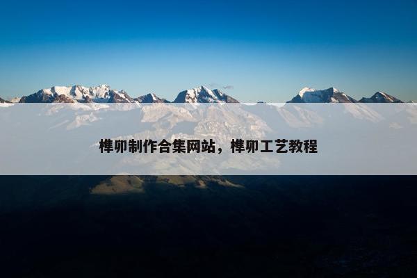 榫卯制作合集网站，榫卯工艺教程-第1张图片-冷动云