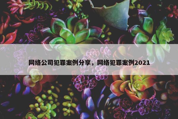 网络公司犯罪案例分享，网络犯罪案例2021-第1张图片-冷动云