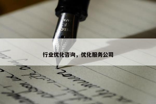行业优化咨询，优化服务公司-第1张图片-冷动云