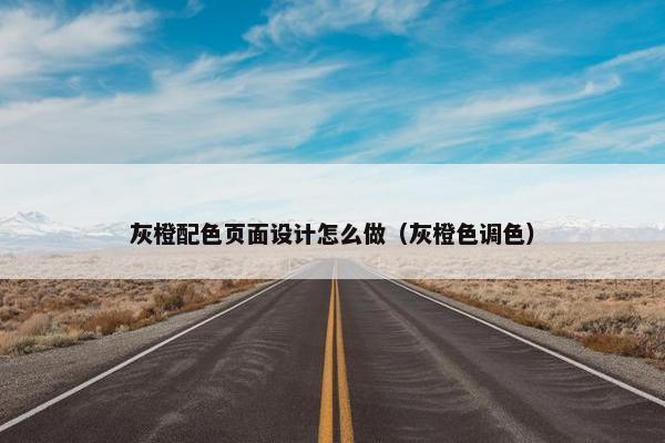 灰橙配色页面设计怎么做（灰橙色调色）-第1张图片-冷动云