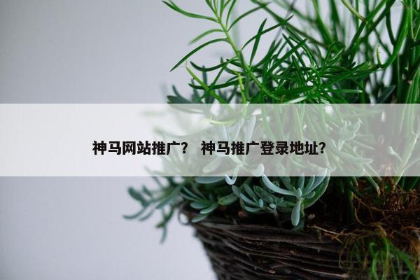 神马网站推广？ 神马推广登录地址？-第1张图片-冷动云