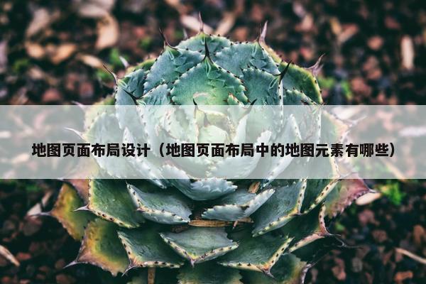地图页面布局设计（地图页面布局中的地图元素有哪些）-第1张图片-冷动云