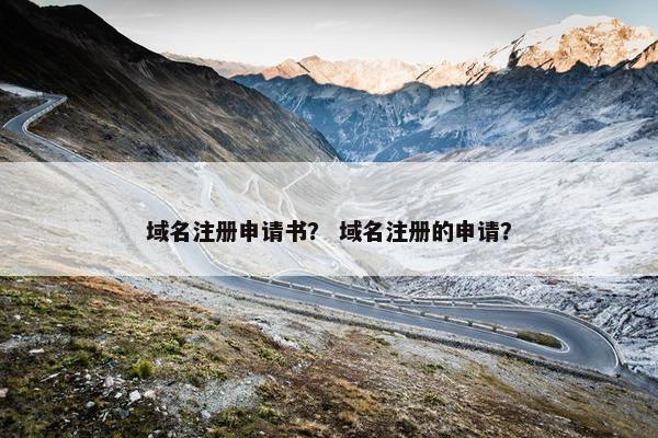 域名注册申请书？ 域名注册的申请？-第1张图片-冷动云