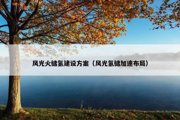 风光火储氢建设方案（风光氢储加速布局）-第1张图片-冷动云