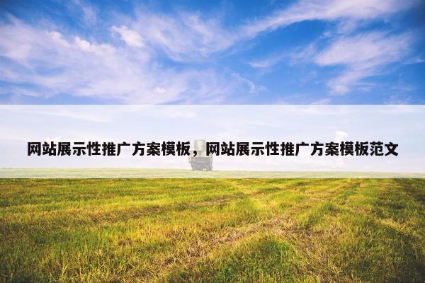 网站展示性推广方案模板，网站展示性推广方案模板范文-第1张图片-冷动云