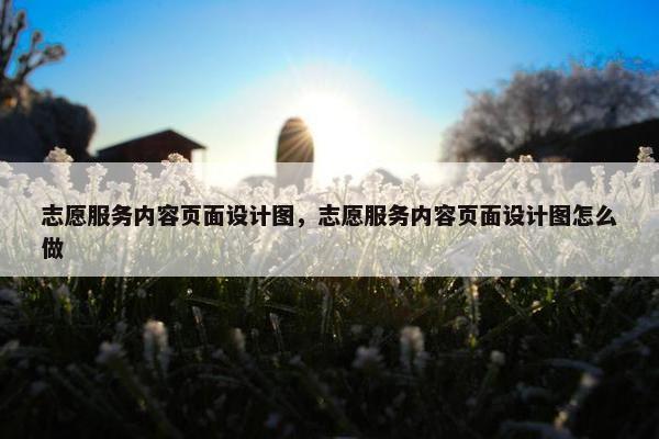 志愿服务内容页面设计图，志愿服务内容页面设计图怎么做-第1张图片-冷动云