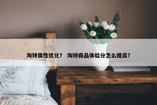 淘特属性优化？ 淘特商品体验分怎么提高？-第1张图片-冷动云