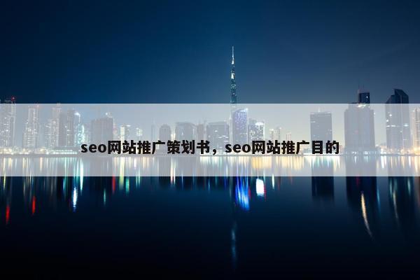 seo网站推广策划书，seo网站推广目的-第1张图片-冷动云