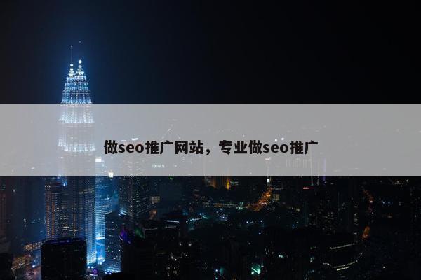 做seo推广网站，专业做seo推广-第1张图片-冷动云