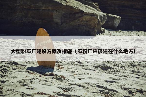 大型粉石厂建设方案及措施（石粉厂应该建在什么地方）-第1张图片-冷动云