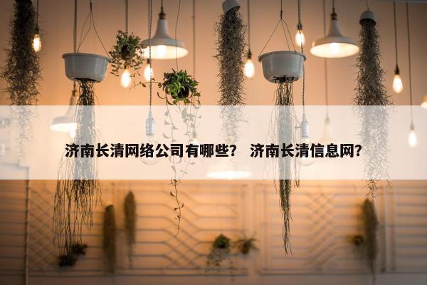 济南长清网络公司有哪些？ 济南长清信息网？-第1张图片-冷动云