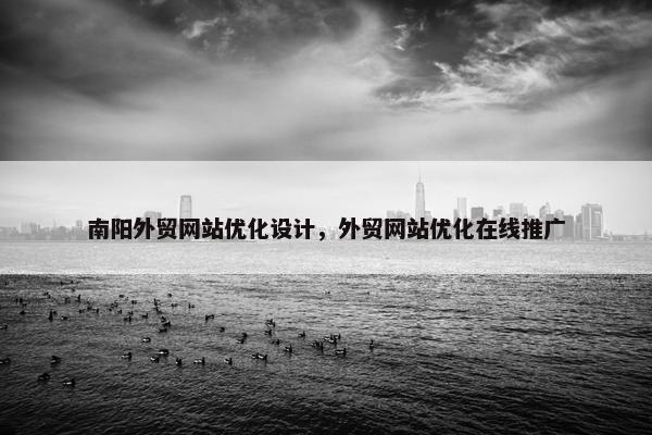 南阳外贸网站优化设计，外贸网站优化在线推广-第1张图片-冷动云