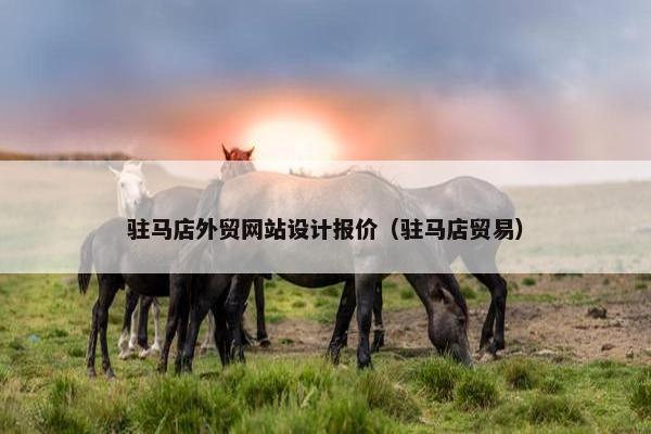 驻马店外贸网站设计报价（驻马店贸易）-第1张图片-冷动云