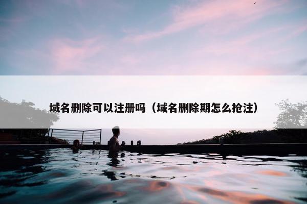 域名删除可以注册吗（域名删除期怎么抢注）-第1张图片-冷动云