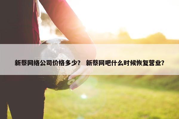 新蔡网络公司价格多少？ 新蔡网吧什么时候恢复营业？-第1张图片-冷动云