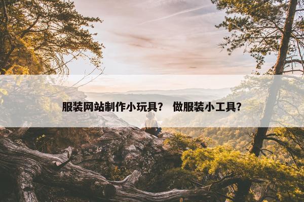 服装网站制作小玩具？ 做服装小工具？-第1张图片-冷动云
