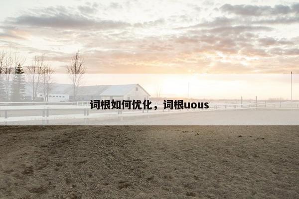 词根如何优化，词根uous-第1张图片-冷动云
