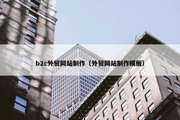 b2c外贸网站制作（外贸网站制作模板）-第1张图片-冷动云
