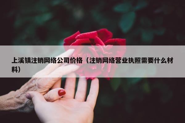 上溪镇注销网络公司价格（注销网络营业执照需要什么材料）-第1张图片-冷动云